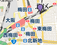 駅近。JR大阪駅から徒歩5分